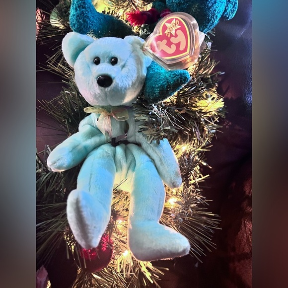 TY BEANIE BABY COLLECTABLE BEARS HOLIDAY LIGHT UP WREATH - Picture 7 of 16